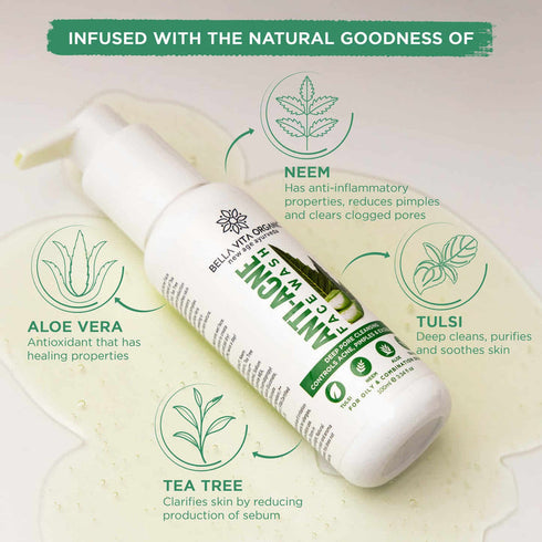 Bella Vita Organic Anti Acne Face Wash 100ml